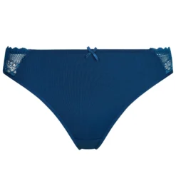 Culotte en dentelle et résille florale Bleu Dim Féminine