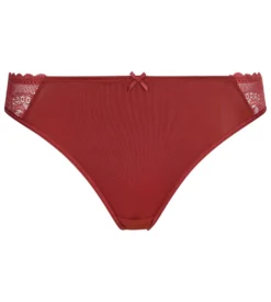 Culotte femme dentelle et résille florale Rouge Marronné Dim Féminine