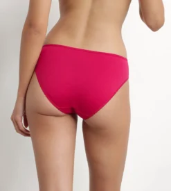 Culotte femme en coton bio et tulle plumetis Rouge Cerise Generous Dim
