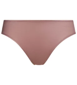 Culotte femme en satin et dentelle florale Marron Chocolove