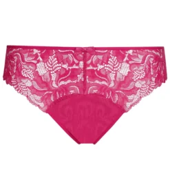 Culotte femme fuchsia en microfibre et dentelle Generous Essentiel