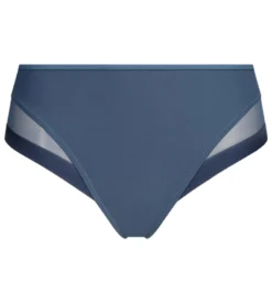 Culotte femme semi-transparente en microfibre bleue Dim Generous