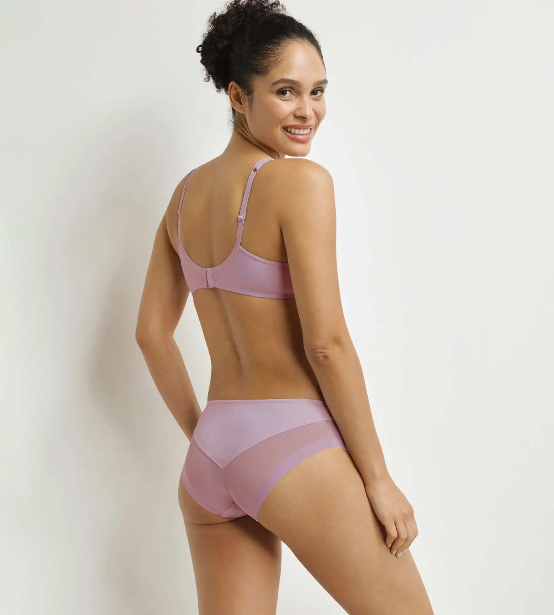 Culotte femme semi-transparente Violet Passé Dim Generous