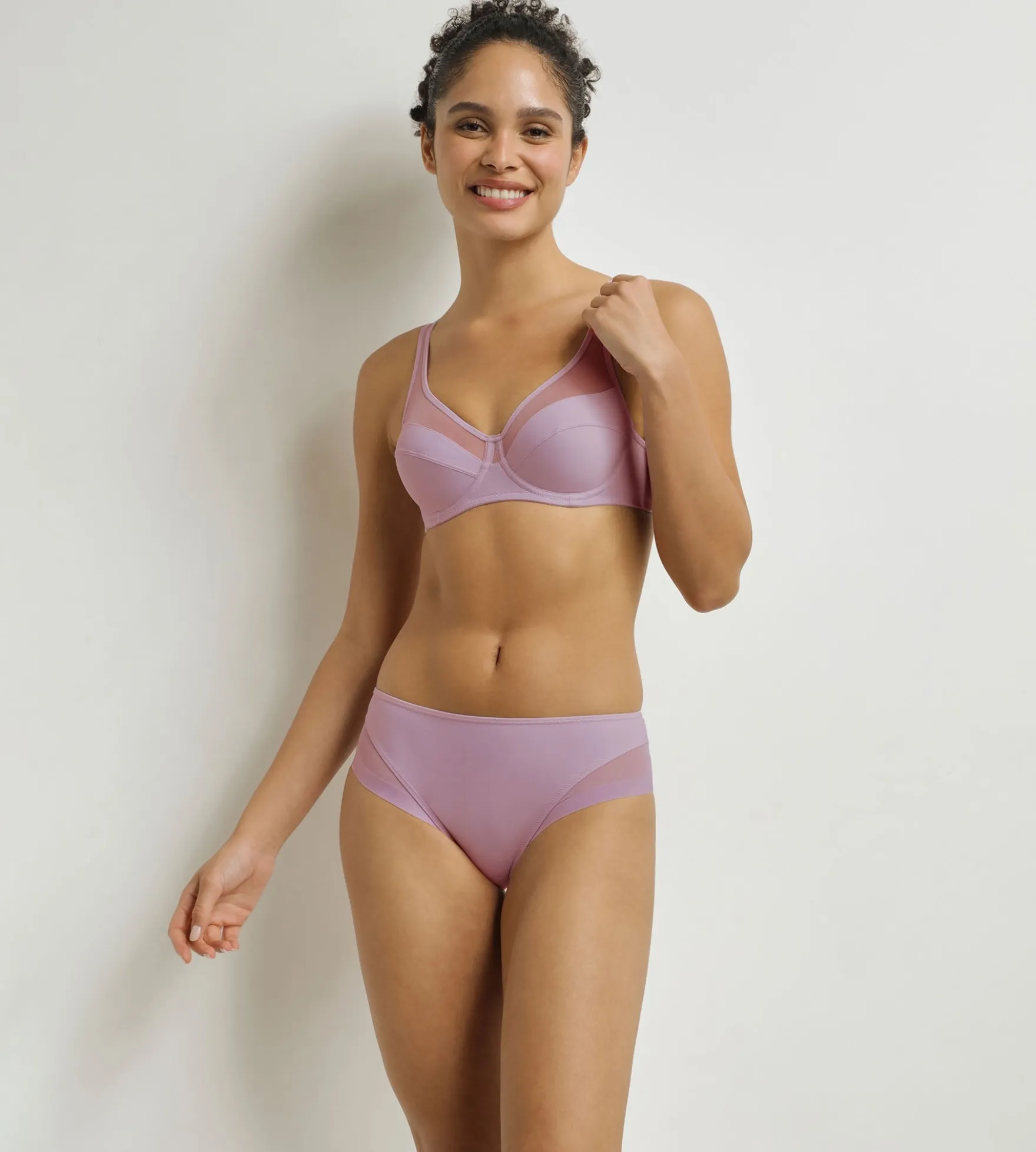 Culotte femme semi-transparente Violet Passé Dim Generous