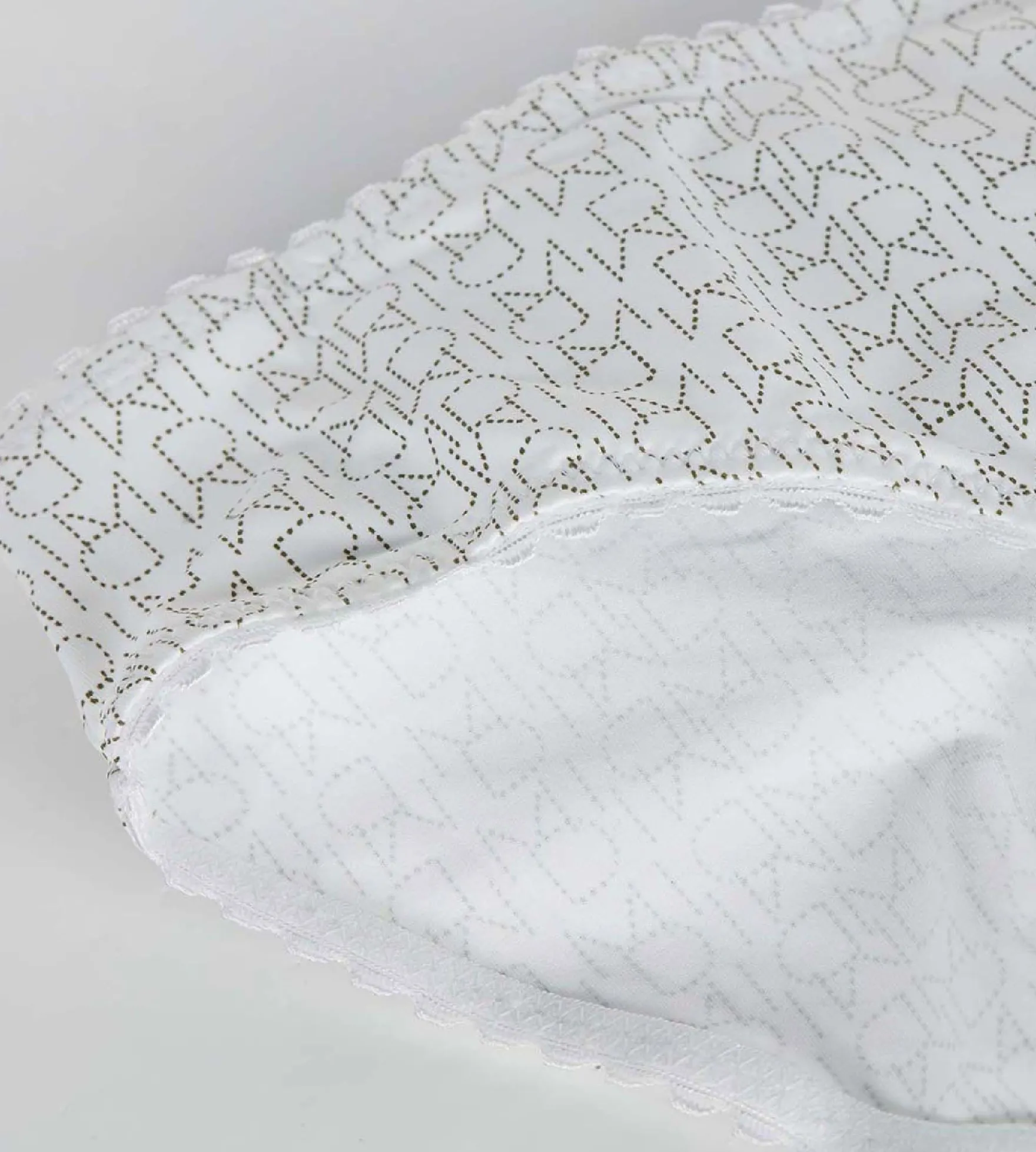 Culotte fille blanche imprimé logo - Dim Touch