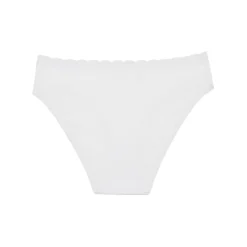 Culotte fille en coton stretch à ceinture dentelle Blanc Dim trendy