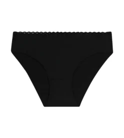 Culotte fille en microfibre et dentelle Noire Daily