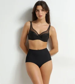 Culotte gainante en microfibre noire Dim Silhouette Contour