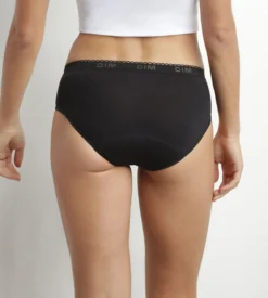 Culotte menstruelle coton bio Noir Flux très abondant Dim My Protect