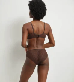 Culotte midi en dentelle léopard Chocolat Dim Generous Édition Limitée