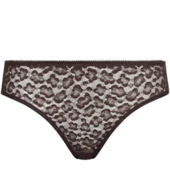 Culotte midi en dentelle léopard Chocolat Dim Generous Édition Limitée