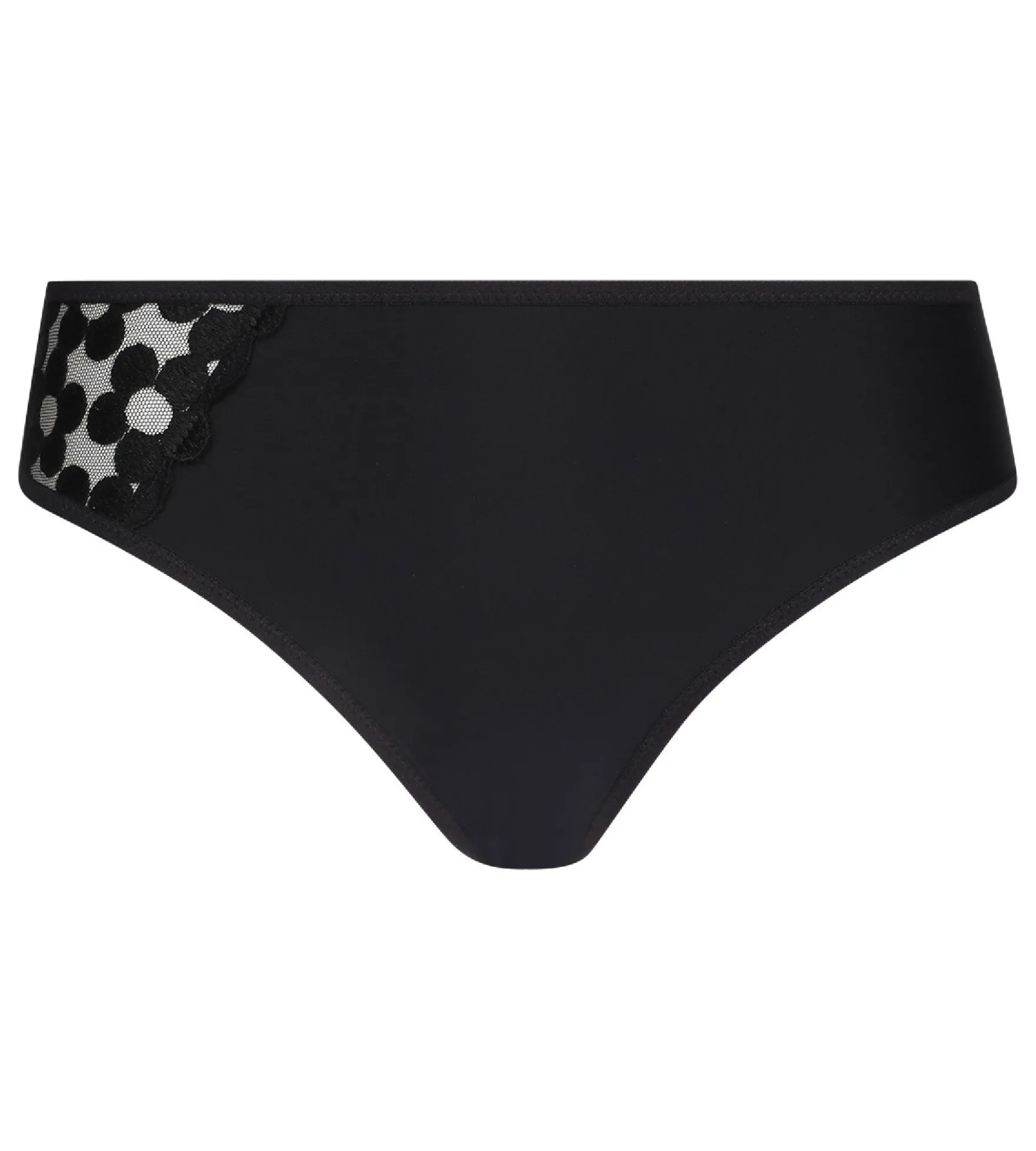 Culotte noire en microfibre Generous Broderie