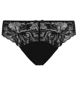 Culotte Noire femme en microfibre et dentelle Generous Essentiel