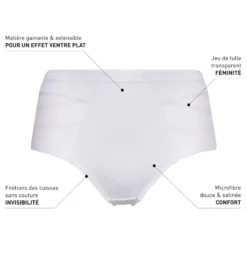 Culotte ventre plat blanche Femme Dim Silhouette Elegance