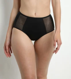 Culotte ventre plat taille haute noir Dim Silhouette Essentiel