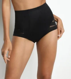 Culotte ventre plat taille haute noire Dim Silhouette Elegance
