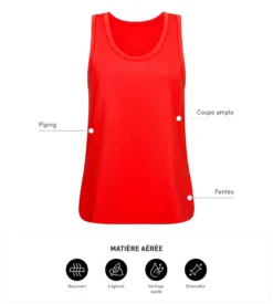 Débardeur de sport femme en viscose orange Dim Move