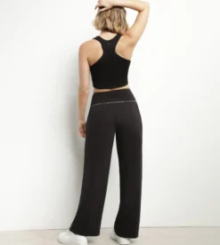Débardeur de sport femme en viscose noire avec brassière Dim Move