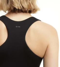 Débardeur de sport femme en viscose noire avec brassière Dim Move