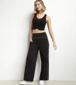 Débardeur de sport femme en viscose noire avec brassière Dim Move