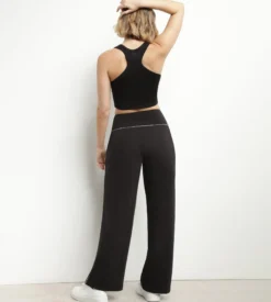 Débardeur de sport femme en viscose noire avec brassière Dim Move