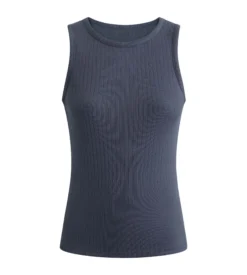 Débardeur femme en maille côtelée Gris Dim Thermal