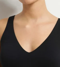 Débardeur femme paddé en microfibre Noir Dim Invisible