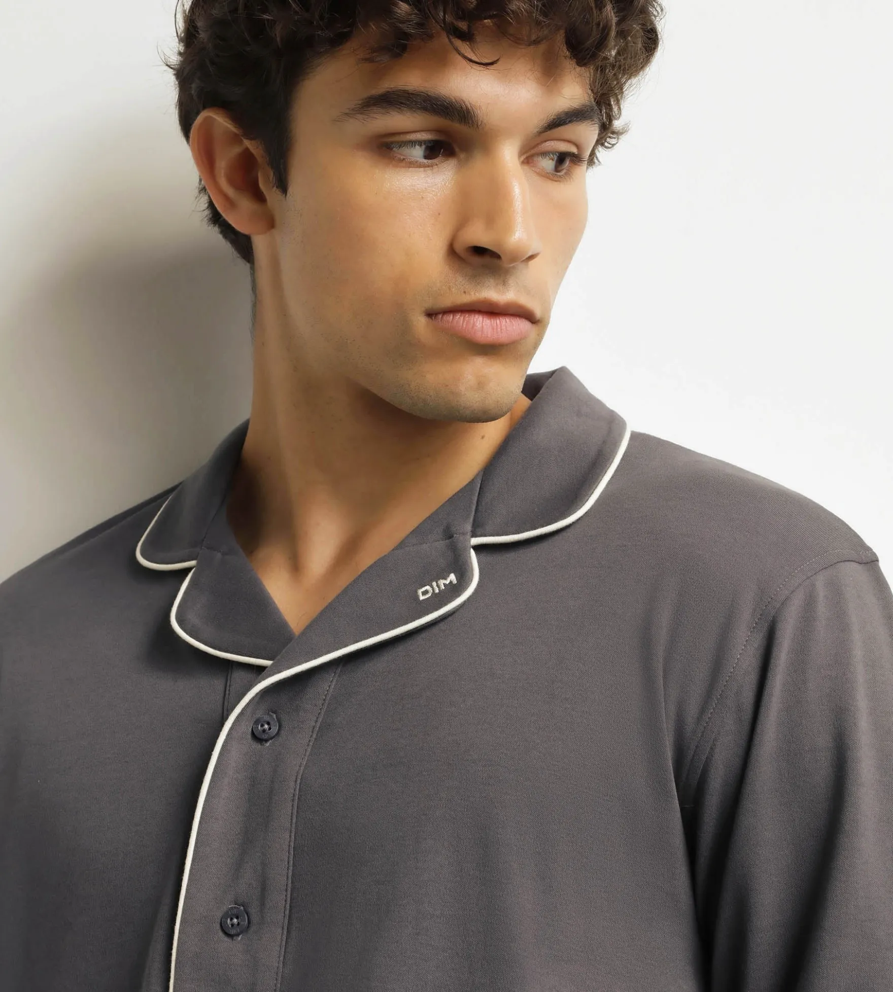 Ensemble pyjama pantalon homme Gris Dim