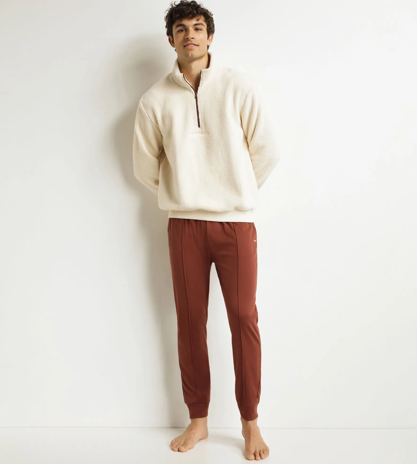 Ensemble pyjama pantalon homme Bordeaux Dim