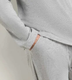 Ensemble pyjama pantalon homme gris mélange Dim Jersey