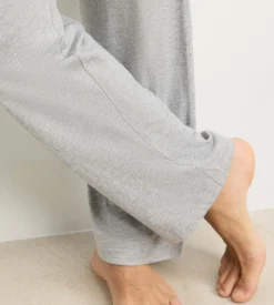 Ensemble pyjama pantalon homme gris mélange Dim Jersey