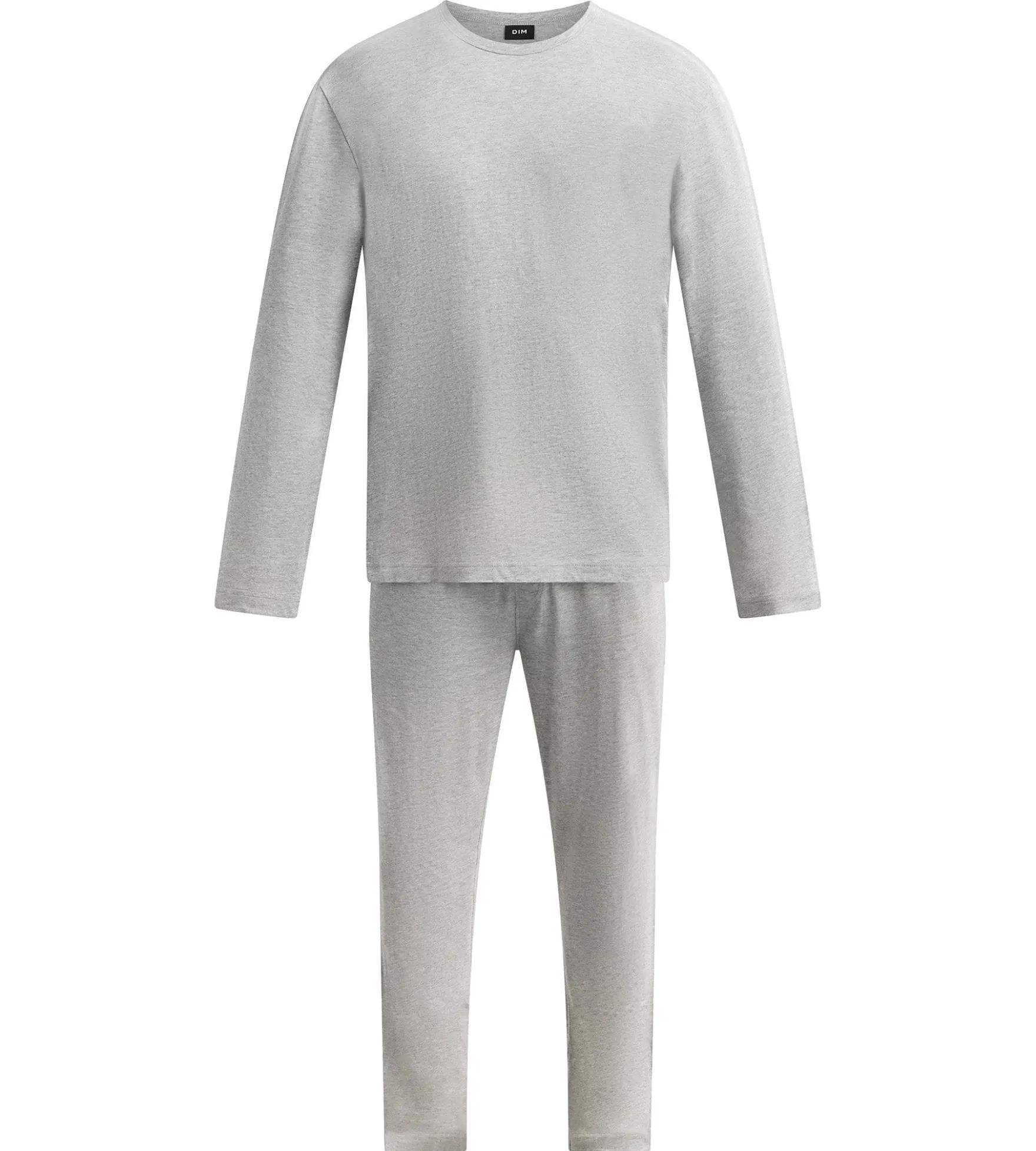 Ensemble pyjama pantalon homme gris mélange Dim Jersey