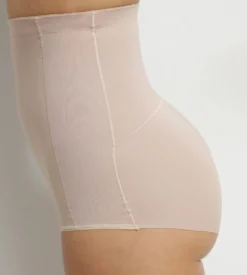 Gaine taille haute femme en microfibre nude Dim Silhouette Contour