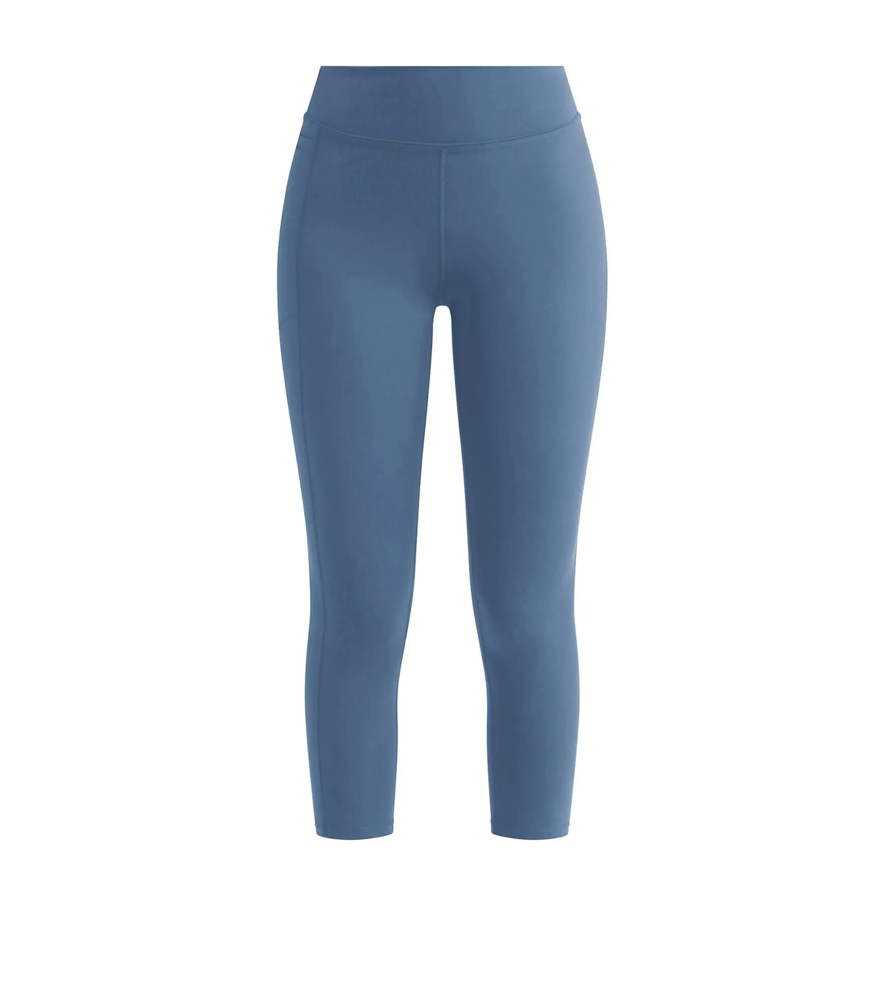 Legging de sport femme court en microfibre Bleu Jean Dim Move