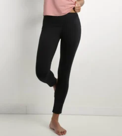 Legging femme opaque en coton stretch Noir Body Touch Easy