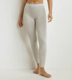 Legging femme tissu côtelé Gris Chiné Dim Icons