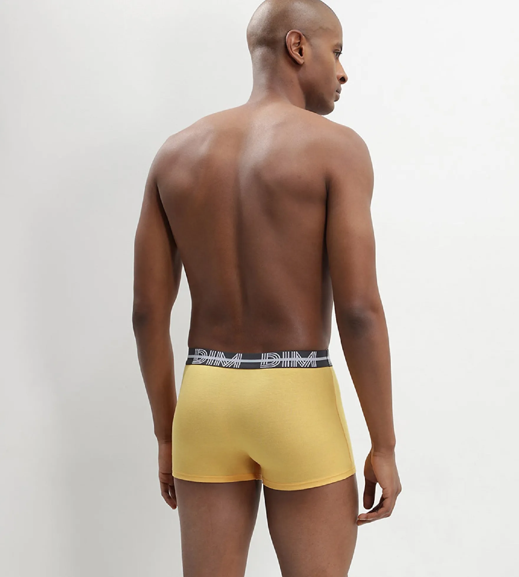 Lot de 3 boxers coton stretch ceinture graphique bleu Dim Powerful