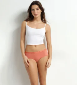 Lot de 5 boxers femme coton stretch Rose Bleu Les Pockets Ecodim