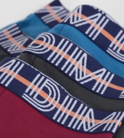 Lot de 3 boxers garçon Bordeaux Bleu Ebene Coton Stretch Kids