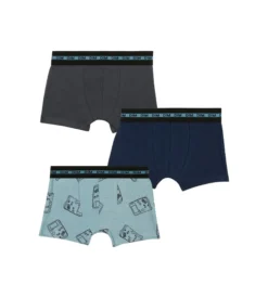 Lot de 3 boxers garçon coton stretch motif gameboy Bleu EcoDim Mode