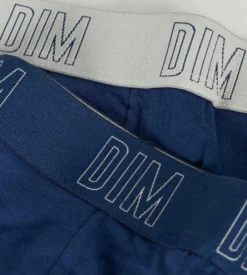 Lot de 2 boxers garçon en coton bio Bleu Marine Dim Skin Care