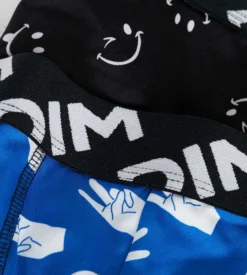 Lot de 2 boxers garçons en microfibre recyclée motif peace Dim Micro