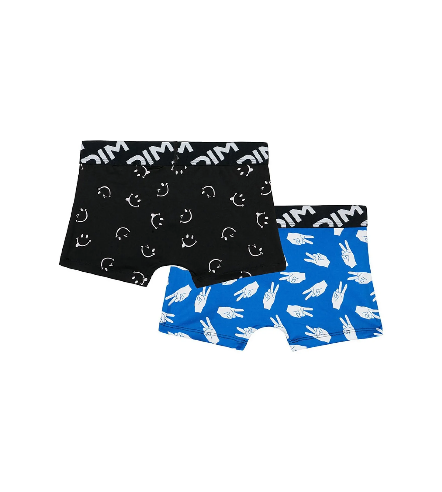 Lot de 2 boxers garçons en microfibre recyclée motif peace Dim Micro