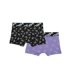 Lot de 2 boxers garçons en microfibre recyclée motif smiley Dim Micro