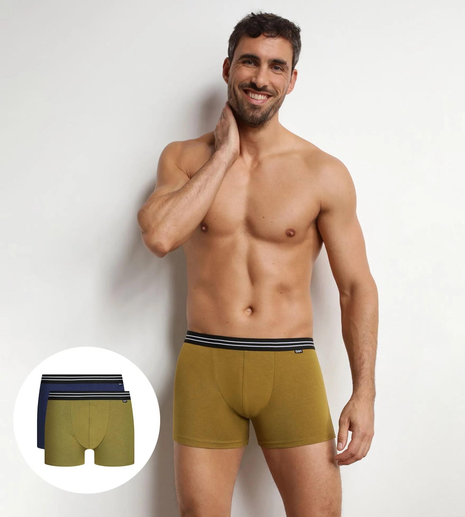 Lot de 2 boxers homme en coton stretch Cumin EcoDim