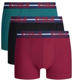 Lot de 3 boxers homme velours, noir, vert bouteille Powerful