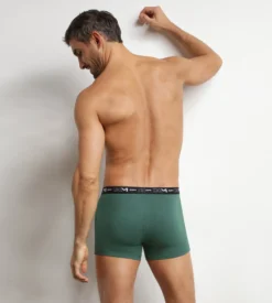 Lot de 3 boxers homme Vert Nébuleuse Dim Coton Stretch