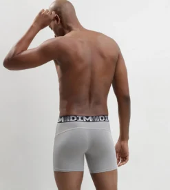 Lot de 2 boxers longs homme respirants Noir Gris 3D Flex Air