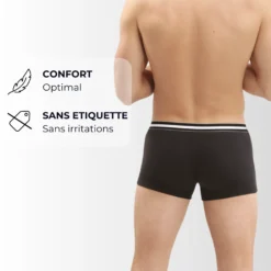 Lot de 4 boxers noirs ECODIM Coton