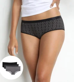 Lot de 3 boxers noirs Femme Les Pockets Coton